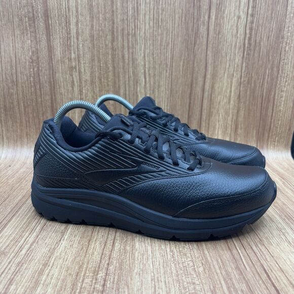 Brooks Addiction Walker 2 Walking Shoe Women's Size 11 2A Narrow Black Leather - Picture 1 of 9